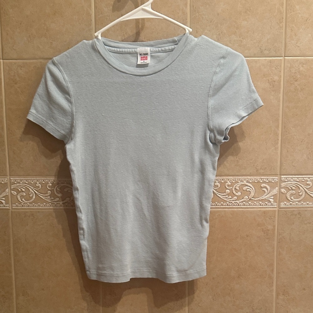 RE-DONE Soft Sky Blue Tee